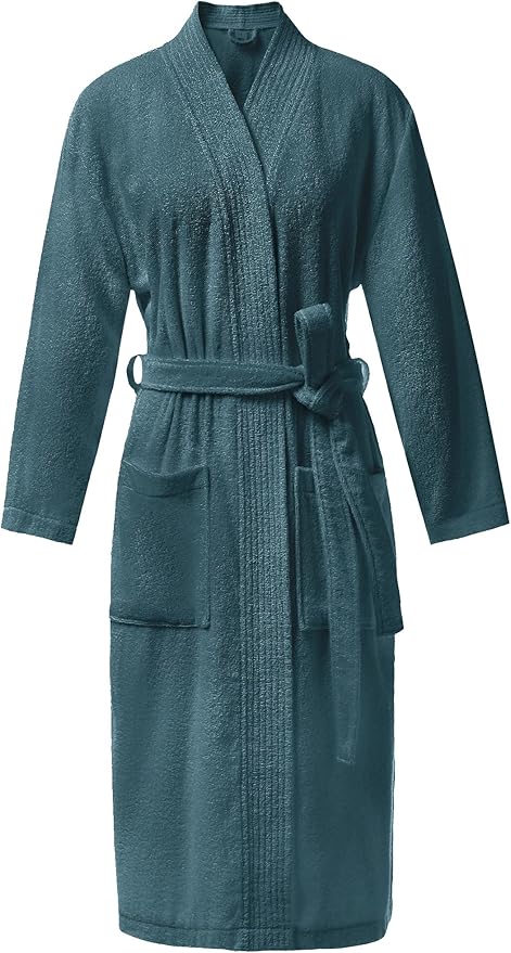 SIORO Women Terry Cloth Bath Robes with Pockets, Soft Long Cotton plush Kimono Wrap Bathrobe, Spa, Fuzzy Female nightgrown