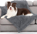 gogobunny Waterproof Dog Blanket for Large Dogs, Cats, Puppy, Reversible Faux Fur Pet Throw Blanket, Washable, Calming Furniture Protection for Sofa Bed (40x50 Inch (Pack of 1), Light Grey)