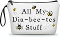 ARIOSEY Diabetic Gifts,Medicine Pouch,Makeup Bag Cute,Pill Pouch Bags,Bag Full Of Drugs,Diabetic Bags,Travel Cosmetic Bag,Diabetes Accessories,Christmas Gifts for Women