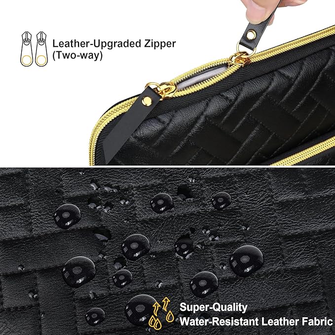 Lacdo Laptop Sleeve Case for 14 inch New MacBook Pro M5/M4/M3/M2/M1 Chips Pro Max A3434 A3112 A3401 A3185 A2918 A2992 A2779 2025-2021, 13.8" Surface Laptop 7th Copilot+PC Computer Bag, Elegant Black