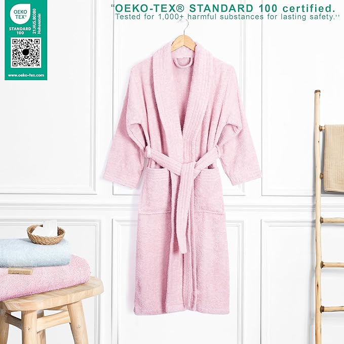 American Soft Linen Women’s 100% Cotton Terry Bathrobe – Soft, Absorbent, Quick Dry Turkish Robes for Women Quality Housecoat