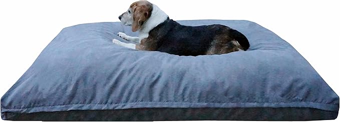 Dogbed4less XXL Orthopedic Extreme Comfort Memory Foam Dog Beds for Large Dog, Waterproof Internal Case and Machine Washable External Cover, 55X37 Pet Pillow, Grey