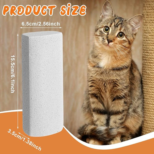 Abbylike 6 Pcs Pet Hair Remover Gray Pumice Stone Car Pet Hair Removal Tool for Bedding Carpet Couch Furniture Cleaning(6.1 x 2.56 x 1.4 Inch)