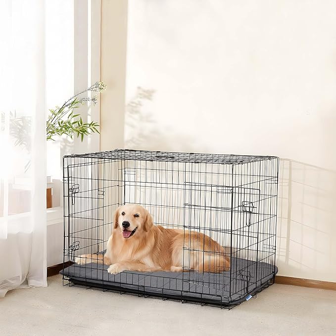 ZAKAPAWS Dog Crate Pad for Medium Dog - 30x20 Memory Foam Dog Bed, Washable & Anti-Slip Dog Bed Mat, Ultra Soft Kennel Pad for Dogs Cozy Sleeping Mat, Grey