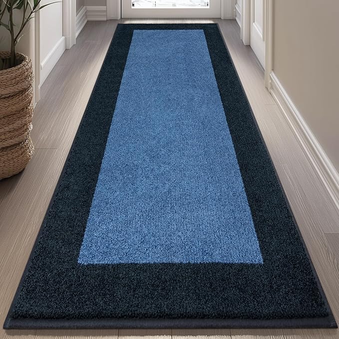 DOMUSTEX Machine Washable Kitchen Rug 32" x 70", Non Slip Indoor Door Rug, Absorbent Entrance Runner Rug for Bedroom, Hallway, Bathroom, Floor (Roll Packing)