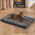 ZAKAPAWS Dog Bed for XX Large Dog - Orthopedic Pet Beds with Memory Foam, Waterproof Removable Washable Cover with Non-Slip Bottom, Grey, 47" L x 29" W x 3" H