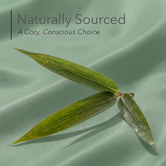DECOLURE 100% Viscose Derived from Bamboo Sheets California King Size - Luxury 6 Pc Naturally Cooling Sheets, Ultra Soft Bed Set - Deep 17" Pockets, Double Stitching, Oeko Tex Standard (Sage Green)