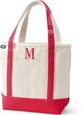 Lands' End Pre-Monogrammed Letter Canvas Tote Bag
