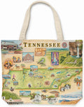 Xplorer Maps Canvas Tote Bag with Handles, Cloth Grocery Shopping Bag, Reusable & Eco-friendly Bag, 100% Cotton, Washable