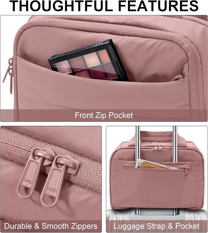 Bagstellar Travel Toiletry Bag, Lightweight Wide-open Large Puffy Toiletry Bag for Women, Quilted Makeup Bag Organizer Water-resistant Cosmetic Bag with Handle for Toiletries, Essentials, Accessories