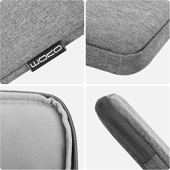 MoKo 7-8 Inch Tablet Sleeve Bag, Polyester Pouch Cover Case Fits iPad Mini (A17 Pro) 8.3" 2024, iPad Mini 6/5/4/3/2/1, Samsung Galaxy Tab S2 8.0, Tab A 8.0, ZenPad Z8s 7.9,Light Gray