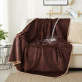 CAPT.SNOOZE Waterproof Dog Blankets Brown, 30"x40" Cat Blanket for Indoor Cats, Soft Fluffy Sofa Car Bed Protector, Reversible Leakproof Flannel Puppy Blanket for Small Medium Dogs
