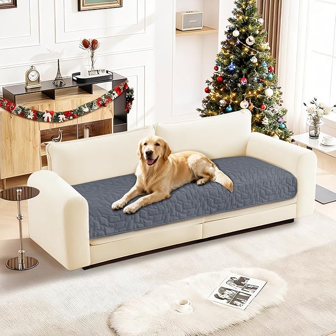 CYCMACO Waterproof Couch Covers for Pets, Waterproof Dog Bed Cover, Anti-Slip Soft Dog Blankets, Couch Cover for Dogs Washable, Pet Blanket for Puppy Large Dogs Cat (30x53 Inch, Dark Grey)