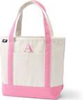 Lands' End Pre-Monogrammed Letter Canvas Tote Bag