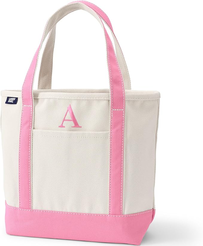 Lands' End Pre-Monogrammed Letter Canvas Tote Bag