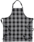 Solino Home Linen Bib Apron for Men & Women - 33 x 30 Inch Kitchen Apron with Front Pockets - Handcrafted from European Flax