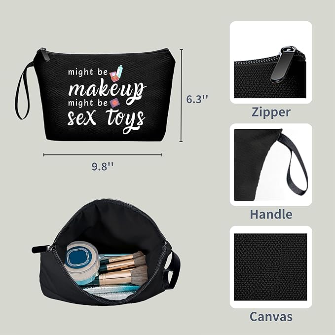 ARIOSEY Funny Gifts for Friends, Unique Women's Makeup Bag, Travel Cosmetic Bag