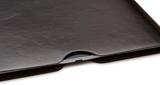 Dockem Executive Sleeve for iPad Air 5 (2022), Air 4 (2020), iPad Pro 11 (2022, 2021, 2020, 2018): Premium Synthetic/Vegan Leather Lined with Microfiber Felt: Slim, Slip-on Tablet Case [Dark Brown]
