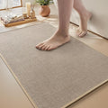 MontVoo Bath Mat Rug-Ultra Thin Non Slip Bath Mats for Bathroom Mat Quick Dry, Rubber Backing Washable Bathroom Rugs Fit Under Door, Absorbent Bath Rugs for Floor,20"x32",Beige