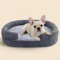 Miorun Soft Donut Dog Bed for Small Dogs, 28" Orthopedic Comfort Pet Sofa Couch with Egg Crate Foam, Washable Cover & Non-Slip Bottom, Cozy Cat Couch with Bolstered Sides, Grey (28")