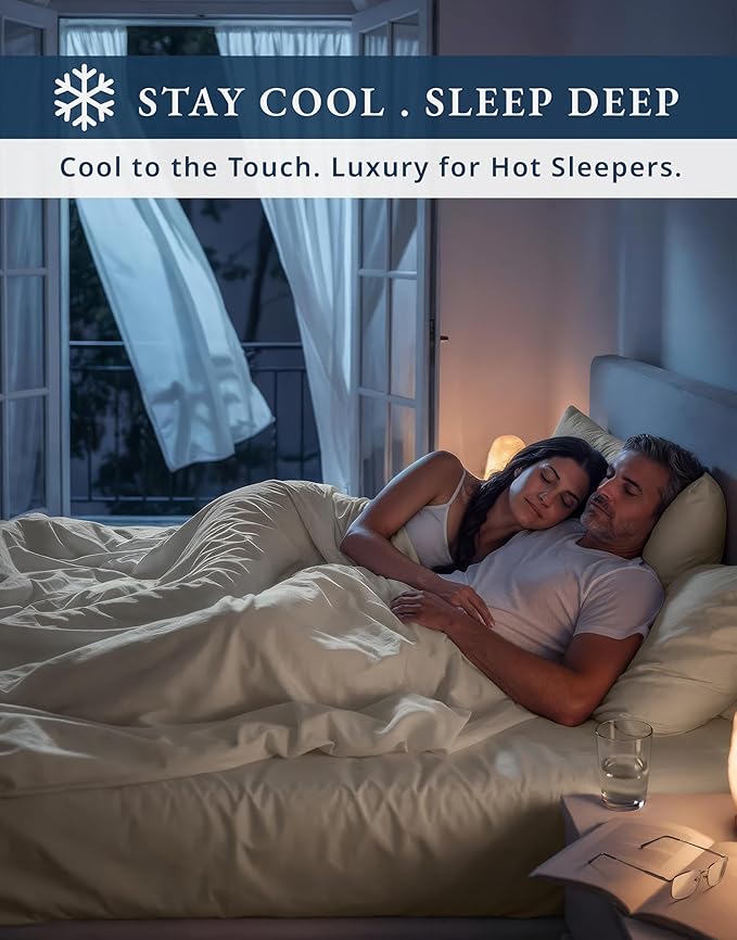 LANE LINEN 100% Egyptian Cotton Full Size Bed Sheets - 1000 Thread Count, Machine Washable Naturally Temperature regulating Sustaibable No Pill Fade Resistant Full Size Sheets Set Cotton- Taupe
