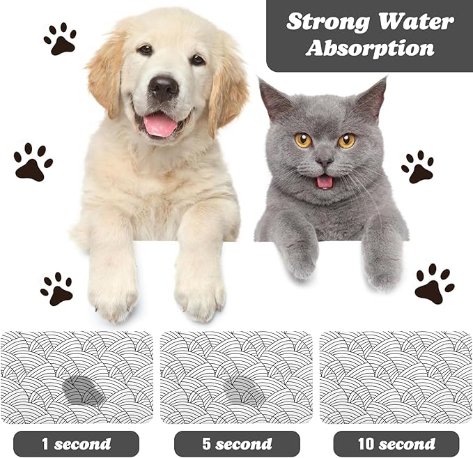Dog Food Mats for Floors Waterproof, Dog Cat Water Bowl Mats Pet Feeding Absorbent Mat Dog Cat Pet Placemats for Food and Water Bohemia 24 * 32 inch