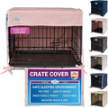 Pet Dreams Dog Crate Cover - Breathable Fabric Kennel Topper for Double-Door Crates, Fits iCrate Dog Cages 18, 24, 30, 36, 42, 48 Inches (Pink, Small, 24")