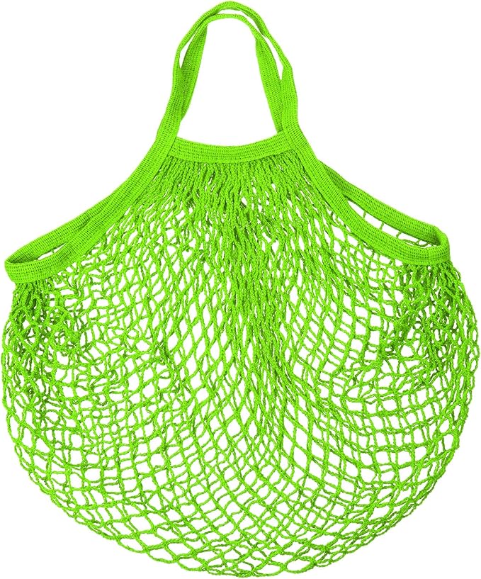 MECCANIXITY Cotton Mesh Bag Reusable Washable Mesh Net String Grocery Bags Organizer for Fruits Vegetables Shopping