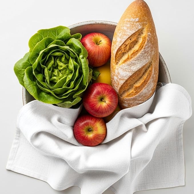 Flour Sack Towels | Tea Towel for Crafts| Kitchen Dish Cotton Blank Towel for Embroidery| Baking Bread Proofing Linen Cover| Thick Absorbent Quick Dry| 50 Pack 28"x28" White