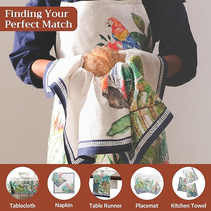 Maison d' Hermine 100% Cotton Apron for women with Pocket Kitchen Chef Apron for Men Cooking Gardening Server Waitress