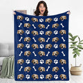 Ecautly Custom Dog Memorial Blanket with Photo, Personalized Pet Photo Blanket for Her, Pet Loss Gifts, Customized Puppy Picture Memory Gift