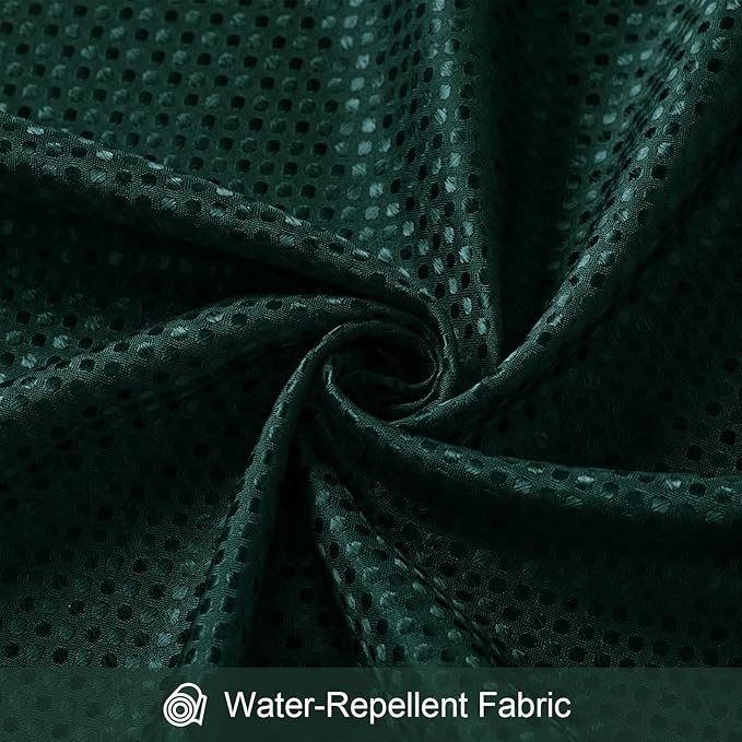 Craidlela 3 in 1 Long Dark Green Shower Curtain Set-72 W x 78 H, Modern Waffle and PEVA Liner Set with 12 Stainless Steel Hooks, Waterproof Fabric for Bathroom