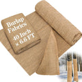 Buryeah 40 Inch x 6.6 ft Burlap Fabrics Roll Natural Gardening Multipurpose Burlap Weed Barrier Garden Landscape High Density Fabric Jute for Outdoor Home Craft Party Decor Wedding