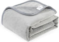CAPT.SNOOZE Waterproof Dog Blankets Light Grey, 30"x40" Cat Blanket for Indoor Cats, Soft Fluffy Sofa Car Bed Protector, Reversible Leakproof Flannel Puppy Blanket for Small Medium Dogs