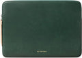 Comfyable Leather Laptop Sleeve Compatible with 16 Inch MacBook Pro M4 2024 & 15 Inch MacBook Air M4 M3 M2 2025, Midnight Green