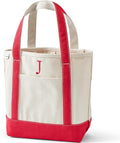 Lands' End Pre-Monogrammed Letter Canvas Tote Bag