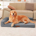 Rainmr Orthopedic Dog Beds for Large Dogs, Memory Foam Dog Beds Large Sized Dogs, Washable Removable Cover, Nonskid Bottom, Waterproof, for Indoor, Outdoor, Crate ＆ Car Use, 44x32x6 Inches, Dark Grey
