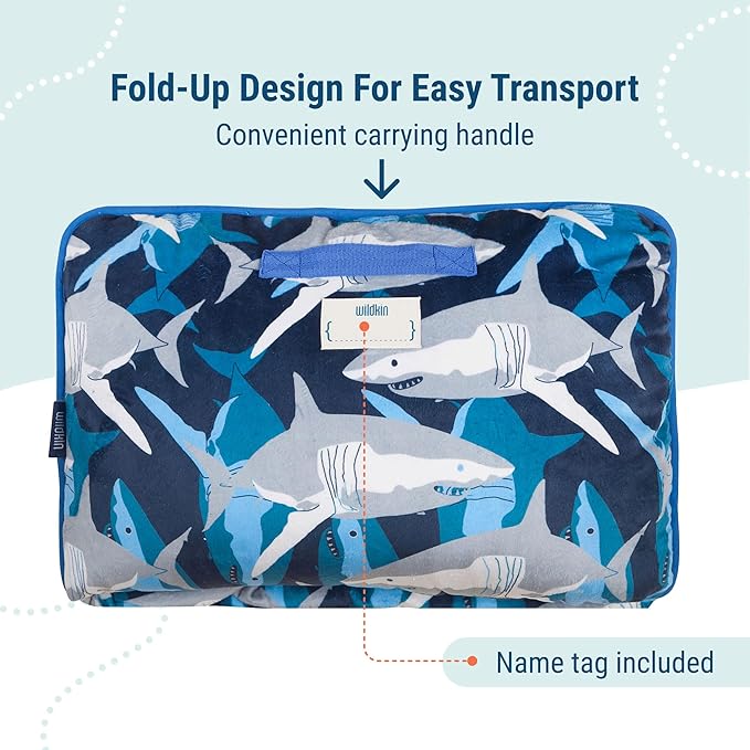 Wildkin Kids Plush Nap Mat – Soft, Cozy, Convenient for Daycare & Preschool
