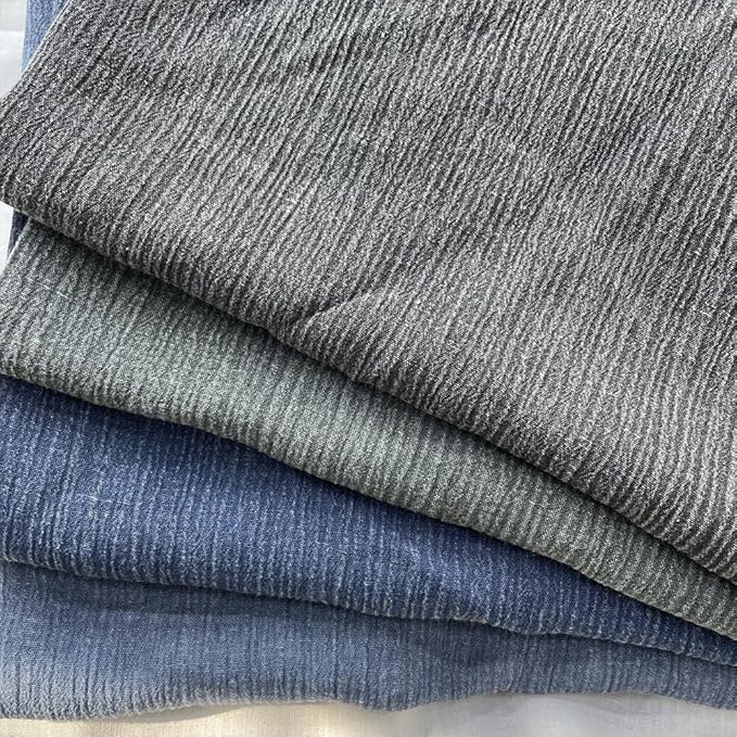 Linen Rayon Blend Fabric by The Linen Lab – Lightweight, Soft, Pre-Washed Material for Sewing, Clothing, Crafts & DIY (1 Yard pre Cut, Grey - Pigment Dyed)