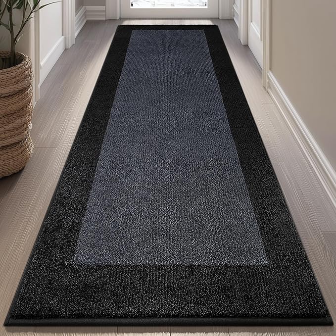 DOMUSTEX Machine Washable Kitchen Rug 32" x 72", Non Slip Indoor Door Rug, Absorbent Entrance Runner Rug for Bedroom, Hallway, Bathroom, Floor (Roll Packing)