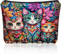 Girlly Bohemian Cat Mom Makeup Bag Valentines Day Gift: Cute Boho Cats Themed Cosmetic & Toiletry Organizer Pouch For Daughters, Sisters, Friends,Teen Girls & Women.Ideal Gift For Travel, Birthdays.