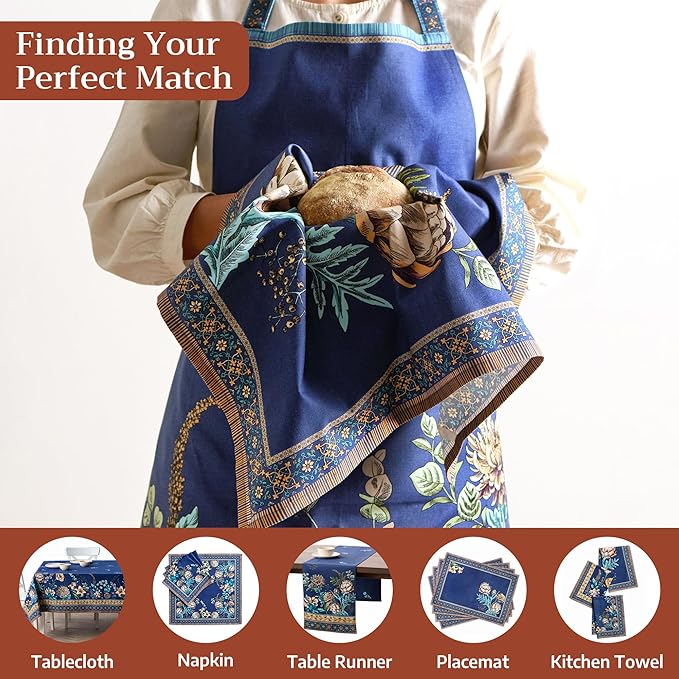 Maison d' Hermine 100% Cotton Apron for women with Pocket Kitchen Chef Apron for Men Cooking Gardening Server Waitress