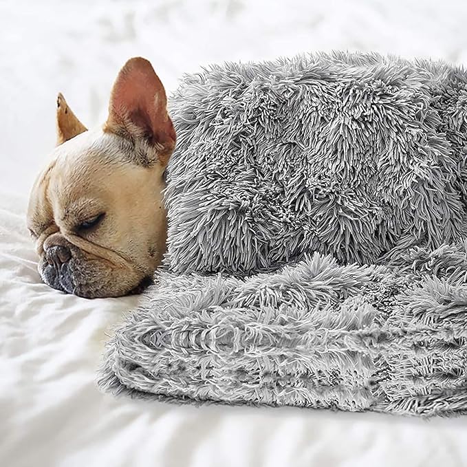 Petbuy Pet Dog Bed Blankets, Fluffy Fleece Dog Throw Blankets Sleep Mat,Soft Puppy Blankets Cat Kitten, S M L XL,Fuzzy Reversible Sherpa Blanket for Bed, Couch, Sofa, Travel,Washable & Lightweight
