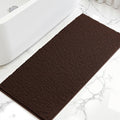 SUBRTEX Bathroom Rugs, 24" x 60" Chenille Bath Rug Soft Short Plush Bath Mat Soft Shower Mat Water Absorbent Shower Mat Quick Dry Machine Washable, Chocolate