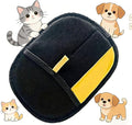 Pet Hair Removal Glove, 2 Pack Reusable Grooming Tool for Cats and Dogs, Hair Remover for Couch, Furniture, Carpet, Curtain, Black and Yellow