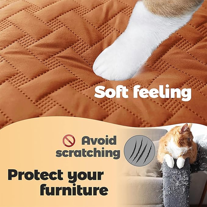 gogobunny 100% Double Sided Waterproof Dog Blanket Soft Pet Bed Cover Reversible Protect Furniture Couch Sofa Car for Puppy Cat Kids (Dark Pumpkin/Light Pumpkin, 52x82 Inch (Pack of 1))