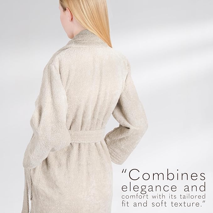 American Soft Linen Women’s 100% Cotton Terry Bathrobe – Soft, Absorbent, Quick Dry Turkish Robes for Women Quality Housecoat