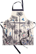 Maison d' Hermine 100% Cotton Apron for women with Pocket Kitchen Chef Apron for Men Cooking Gardening Server Waitress