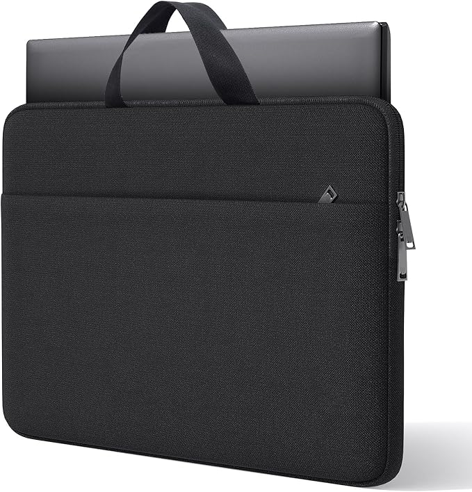17 17.3 inch Laptop Sleeve Case for 2025 HP 17 inch Touchscreen Computer, HP Envy/Pavilion, Shockproof-Padded Notebook Travel Carrying Laptop Bag with Accessory Pockets, Black