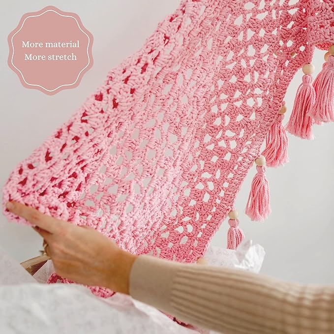 Sasa Baby and Toddler Macrame Toy Hammock for Stuffed Animals - Plushie Toy Hammock for Baby Girl Nursery Decor, Plush Hammock, Stuffy Hammock, Hanging Stuffed Animal Organizer, Sweet Pink